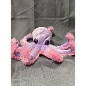 Douglas Red Tag Pastel Pink & Purple Sparkle Octopus 11"  Plush Stuffed Animal
